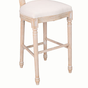 French Country Bar Chairs With Round Back (Set of 2)