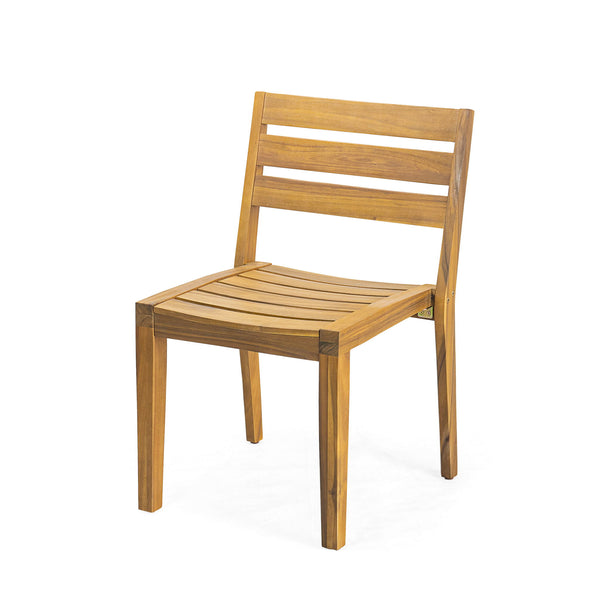 Outdoor 3 Pieces Dining Set, Round Bistro Set - Teak