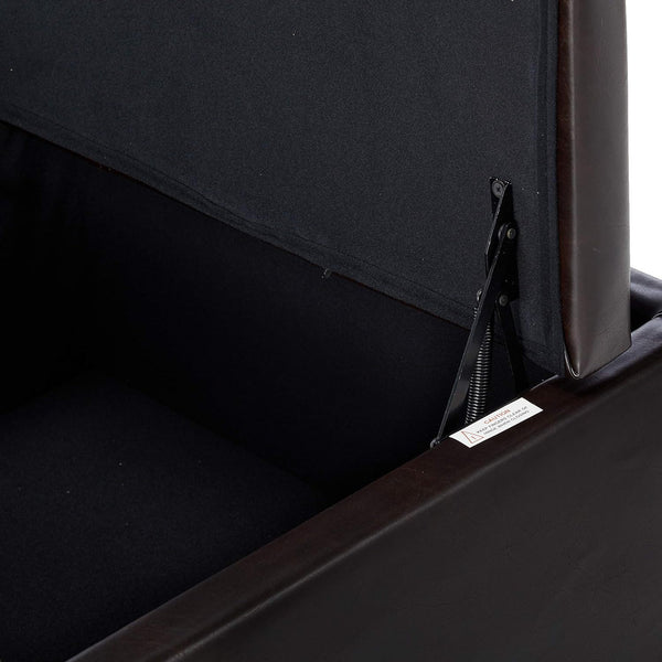 Lanister - Ottoman Double Top Storage - Brown