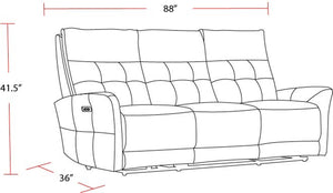 Gershwin - Zero Gravity Power Reclining Sofa - Lucca Butterscotch