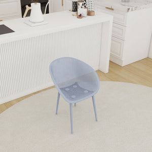 2 Piece Durable Single Chair With Hollow Out Design
