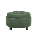 Storage Round Footstool Table Ottoman
