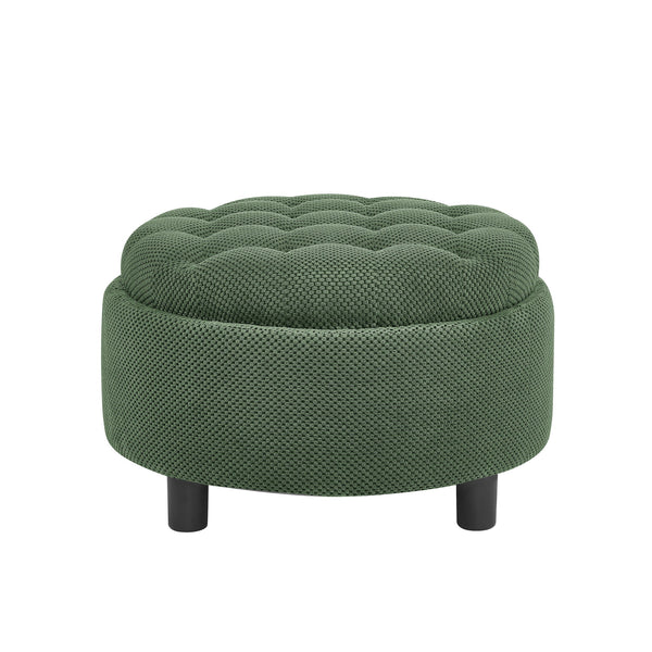 Storage Round Footstool Table Ottoman