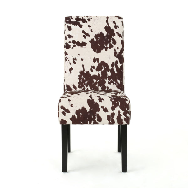 Contemporary Dining Chair With Rubberwood Legs (Set of 2)