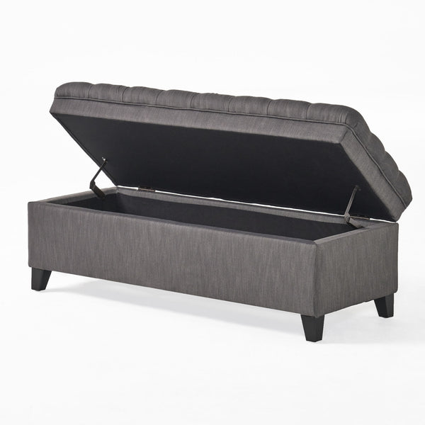 Juliana - Storage Ottoman With Birch Legs