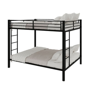 Bunk Bed For Kids, Convertible Frame With Ladders & Guardrail
