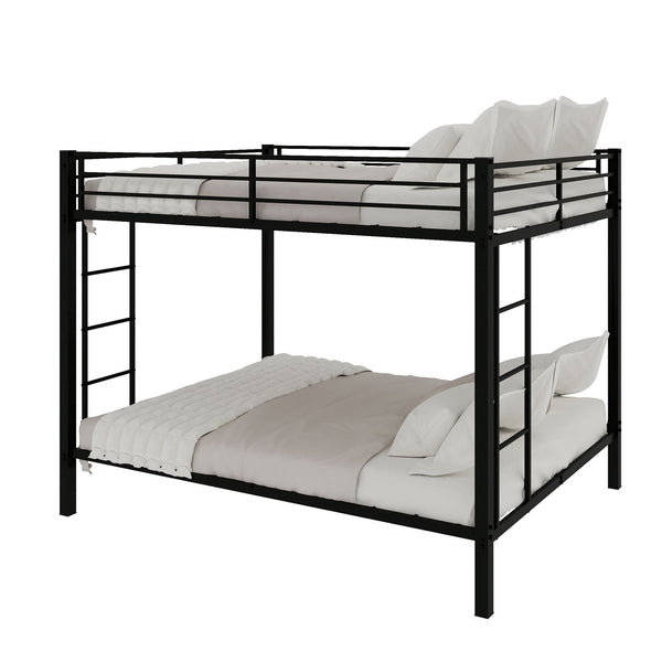 Bunk Bed For Kids, Convertible Frame With Ladders & Guardrail