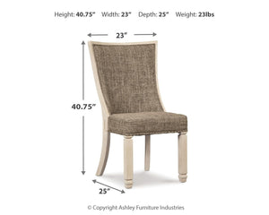 Bolanburg - Dining UPH Side Chair (Set of 2) - Lattice Back - Brown / Beige