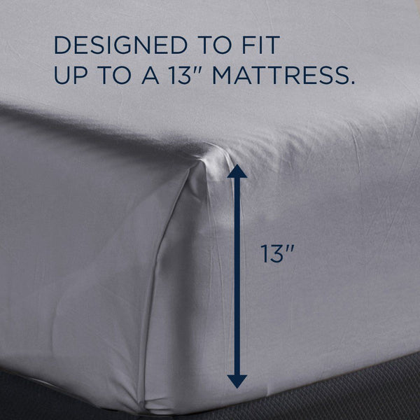 Linens - Tempur Luxe Egyptian Cotton Sheet Set - Silver Mist