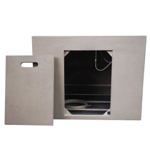 Outdoor Patio Square Gas Burning Concrete Fire Pit 40, 000 Btu