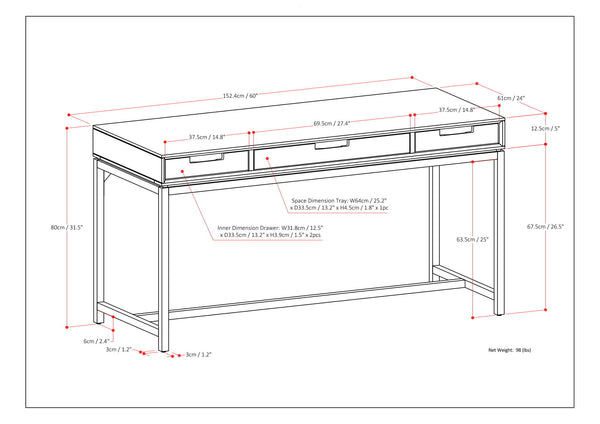 Banting - Desk - Walnut Brown