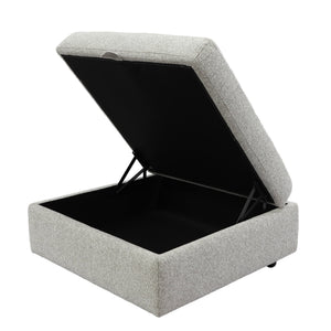 Julianna - Storage Ottoman - Crisp Taupe