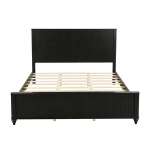 Fluted Platform Bed Frame, No Box Spring Needed