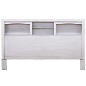 Transitional Bed With Smooth Gliding Drawers, Built In Lights, Open Headboard Shelves