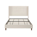Peyton - Upholstered Bed With 54" High Headboard, Traditional Hand Buttoned Tufting