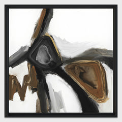 Black Smoke II - 48" x 48" Painting Art by Buddy Whitlock - Black / White