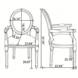 Upholstered Dining Armchair (Set of 2) - Beige
