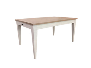 Americana Modern Dining - Rectangular Extendable Dining Table With 6 Upholstered Dining Chairs - Cotton