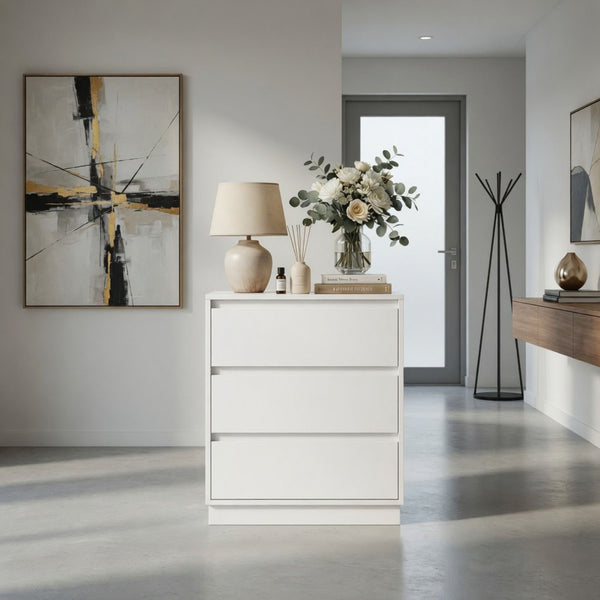 3 Drawer Nightstand, Bedroom Side Table