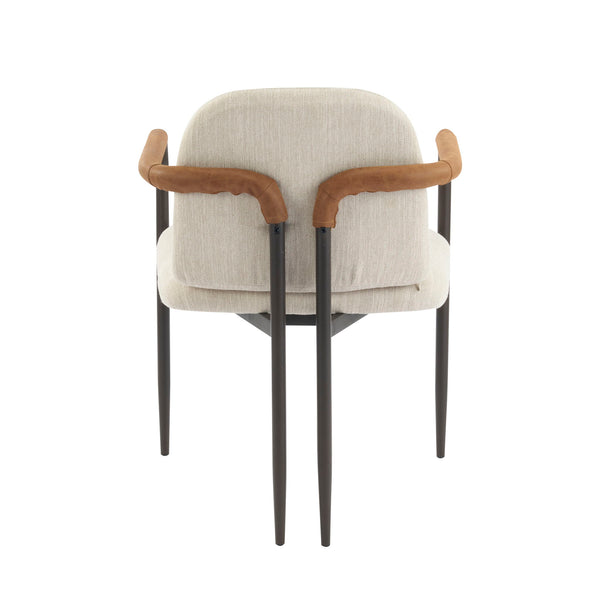 Modern Dining Chair Set With Durable Iron Frame And Comfortable Fabric Upholstery