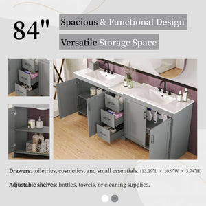 Double Sink Bathroom Vanity With Quartz Countertop