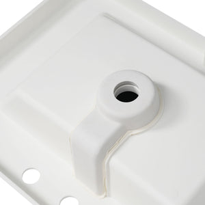 Vanity Top With Undermount Rectangular Double Sinks, Faucet Holes - White