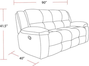Buster - Manual Glider Reclining Sofa Set