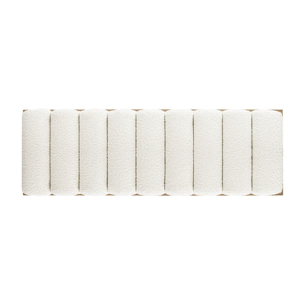 Bella - Upholstered Modern Accent Bench - Ivory White