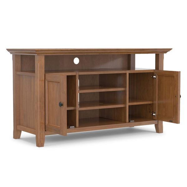 Amherst - TV Media Stand - Medium Saddle Brown