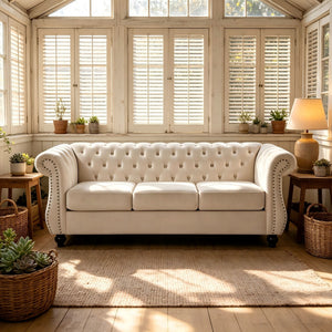 Chesterfield 3 Seater Sofa With Rolled Arms
