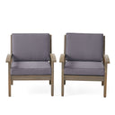 Peyton Club Chair Outdoor Seating Acacia Wood 32.25 X 28.00 X 31.25"