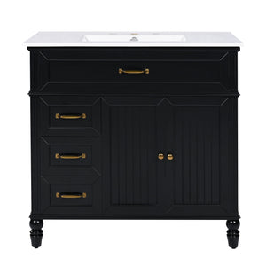 Bathroom Vanity With Sink, Freestanding Cabinet & Drawers
