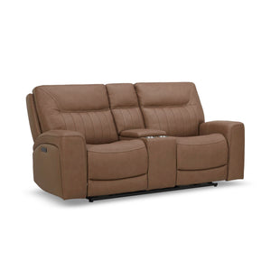 Bennett - Loveseat With Console P2 & ZG - Butternut