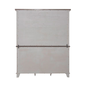 River Place - Server & Hutch - Riverstone White & Tobacco
