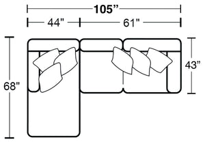 Glacier - Sectional With Included Accent Pillows