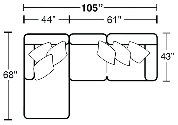 Glacier - Sectional With Included Accent Pillows
