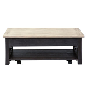 Heatherbrook - 3 Piece Table Set (1 Lift Top Cocktail 2 End Tables) - Charcoal & Ash