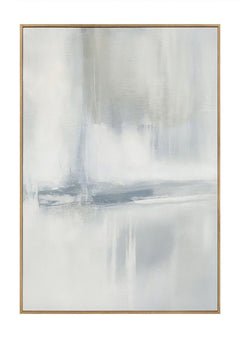Framed Canvas Calm Reflection - Silver