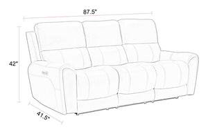 Hancock - Zero Gravity Power Reclining Sofa With Drop Down Table P3