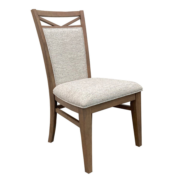 Americana Modern Dining - Round Extendable Dining Table And 4 Upholstered Chairs - Cotton