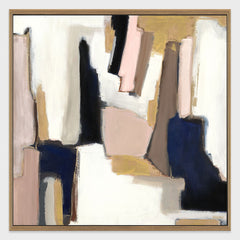 Blush Sapphire - 48" x 48" Painting Art by Buddy Whitlock - Pink / Blue
