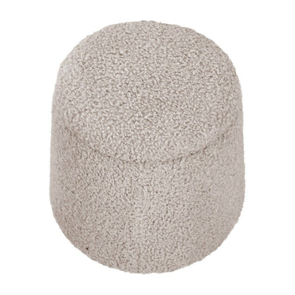 Elegant Round Storage Ottoman Upholstered