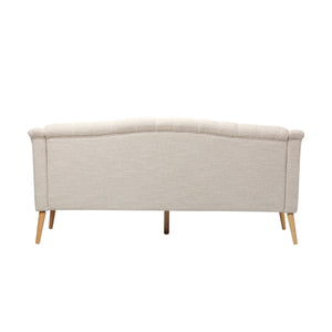 Comfy 3 Seat Sofa With Wooden Legs, For Living Room And Study