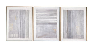Razi Framed Canvas (Set of 3) - Gray