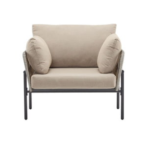 Rope Lounge Chair With Cushions For Modern Spaces