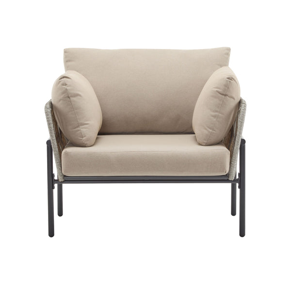 Rope Lounge Chair With Cushions For Modern Spaces