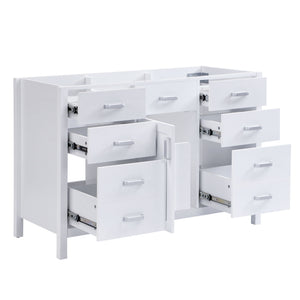 46.5" Modern Bathroom Vanity Cabinet Only, Soft Close Door & 6 Drawers - White