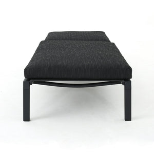 Modern Chaise Lounge With Wate Resistant Fabric Cushions