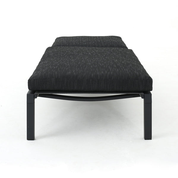 Modern Chaise Lounge With Wate Resistant Fabric Cushions