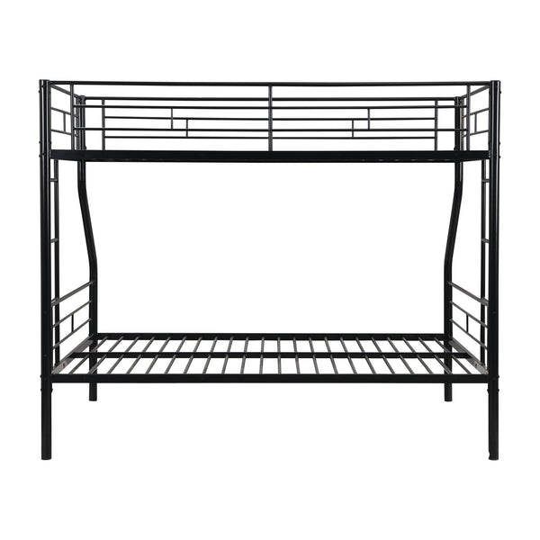 Twin Over Full Bunk Bed With Large Under-Bed Storage - Black